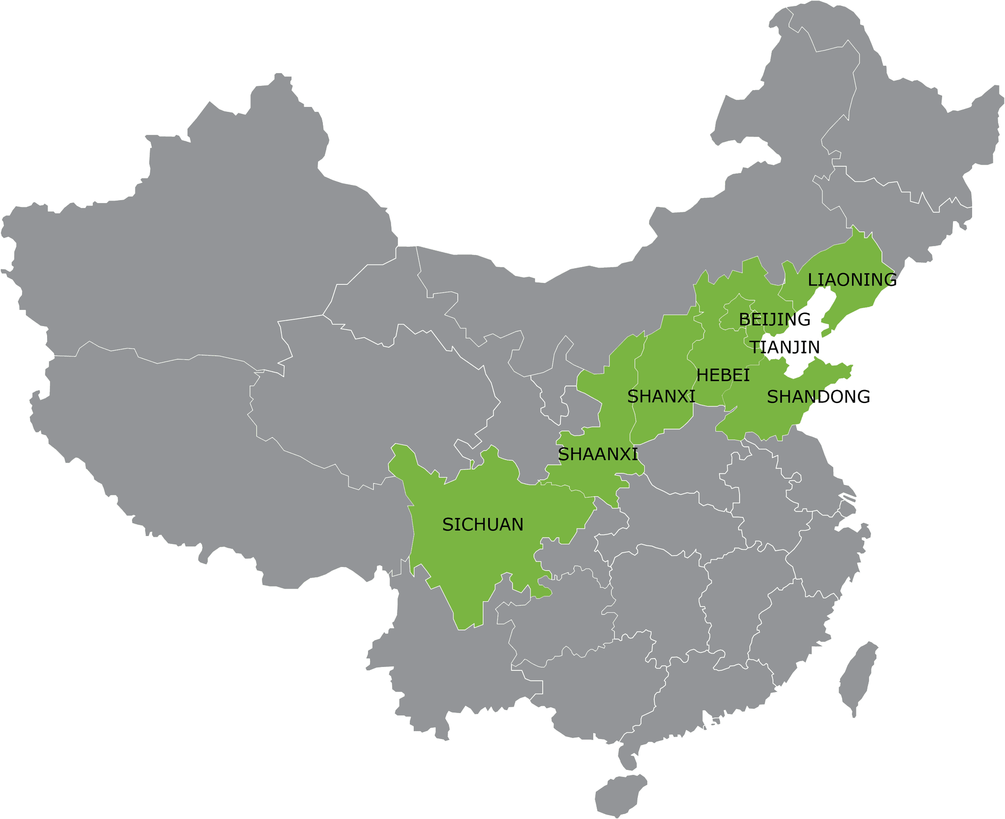 70+ cities and municipalities in China